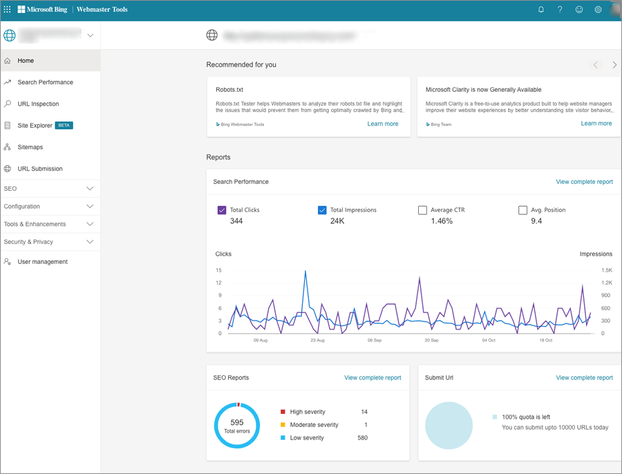 Bing Webmaster Tools bing webmaster tools