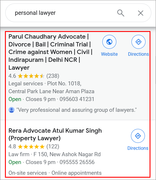 Individual Keyword Rankings Individual Keyword Rankings